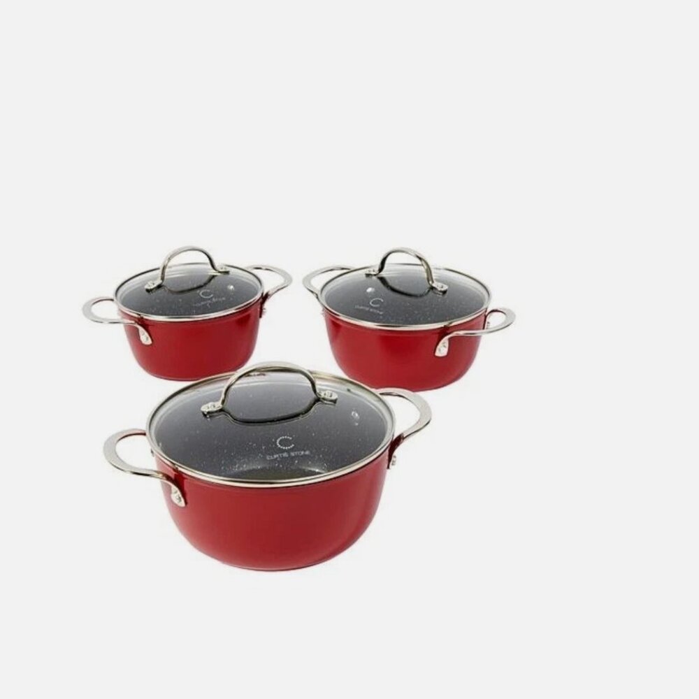 Curtis Stone 6-piece Dura-Pan+ Nesting Saucepan Set ( new with box) - Picture 6 of 7